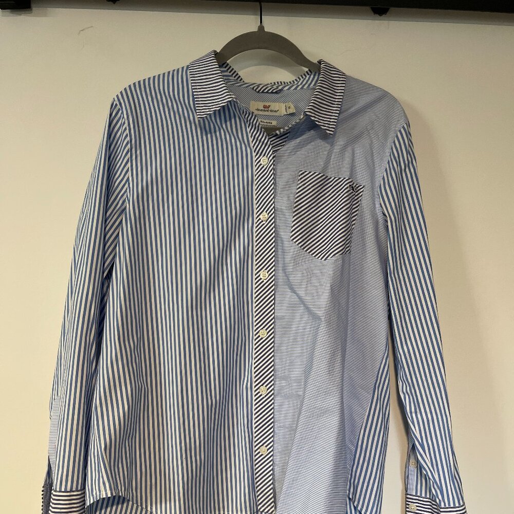 Vineyard Vines relaxed women's button down striped shirt